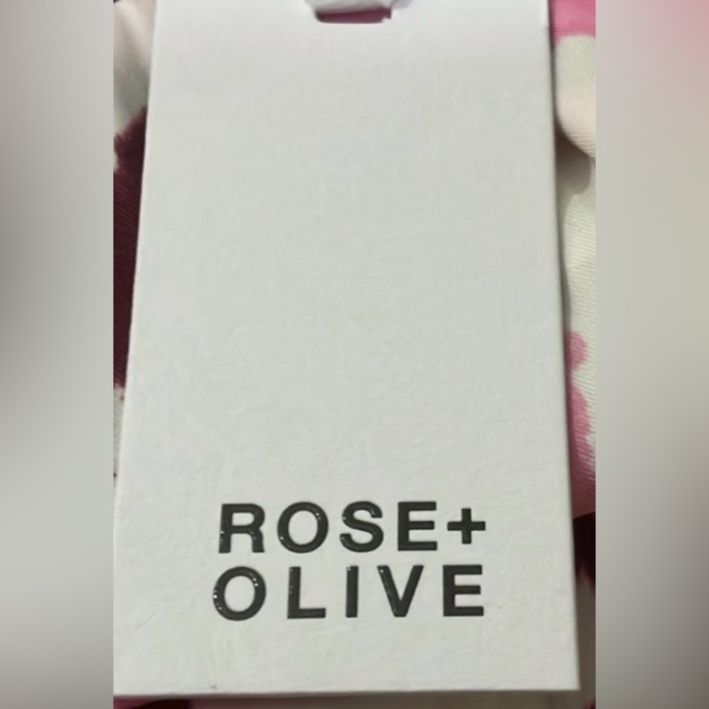 Rose & Olive Resort wide leg Pants high waisted - Pink & White colors Size S NWT - Picture 12 of 12